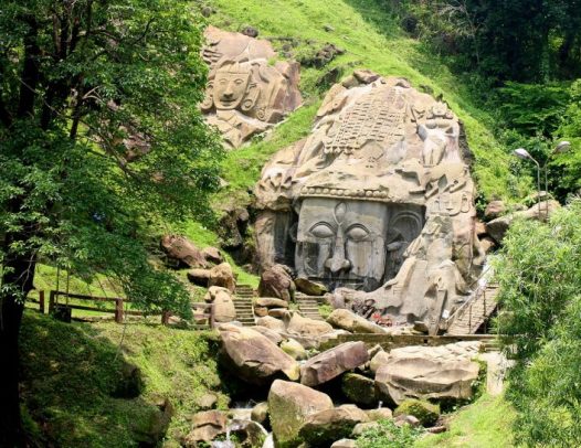 unakoti rock cut scu;ptures in tripura,india